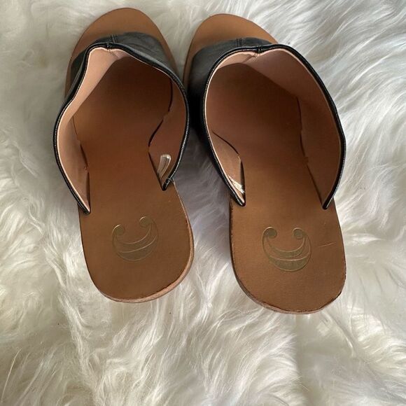 Charming Charlies black peep toe wedge cork heel - Picture 4 of 9